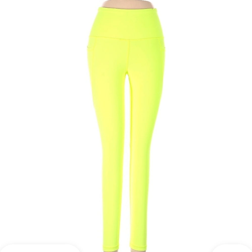 Old Navy Vibrant Yellow High-Waisted Leggings